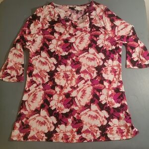 East 5th Flower Cowl Neck Blouse - Size XL